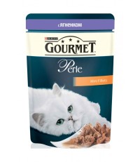 Gourmet Perle консервы для кошек мини-филе в подливе с ягненком пауч 85 гр.
